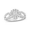 Thumbnail Image 1 of 1 CT. T.W. Diamond Frame Loop Shank Engagement Ring in 14K White Gold (I/I2)