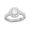 Thumbnail Image 1 of 1-1/4 CT. T.W. Diamond Beaded Frame Engagement Ring in 14K White Gold (I/I2)