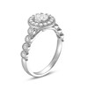 Thumbnail Image 3 of 1-1/4 CT. T.W. Diamond Beaded Frame Engagement Ring in 14K White Gold (I/I2)