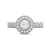 Thumbnail Image 4 of 1-1/4 CT. T.W. Diamond Beaded Frame Engagement Ring in 14K White Gold (I/I2)