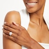 Thumbnail Image 2 of 1-1/2 CT. T.W. Diamond Cushion-Shaped Double Frame Engagement Ring in 14K White Gold (I/I1)