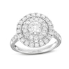 Thumbnail Image 1 of 1-1/2 CT. T.W. Diamond Double Frame Engagement Ring in 14K White Gold (I/I1)
