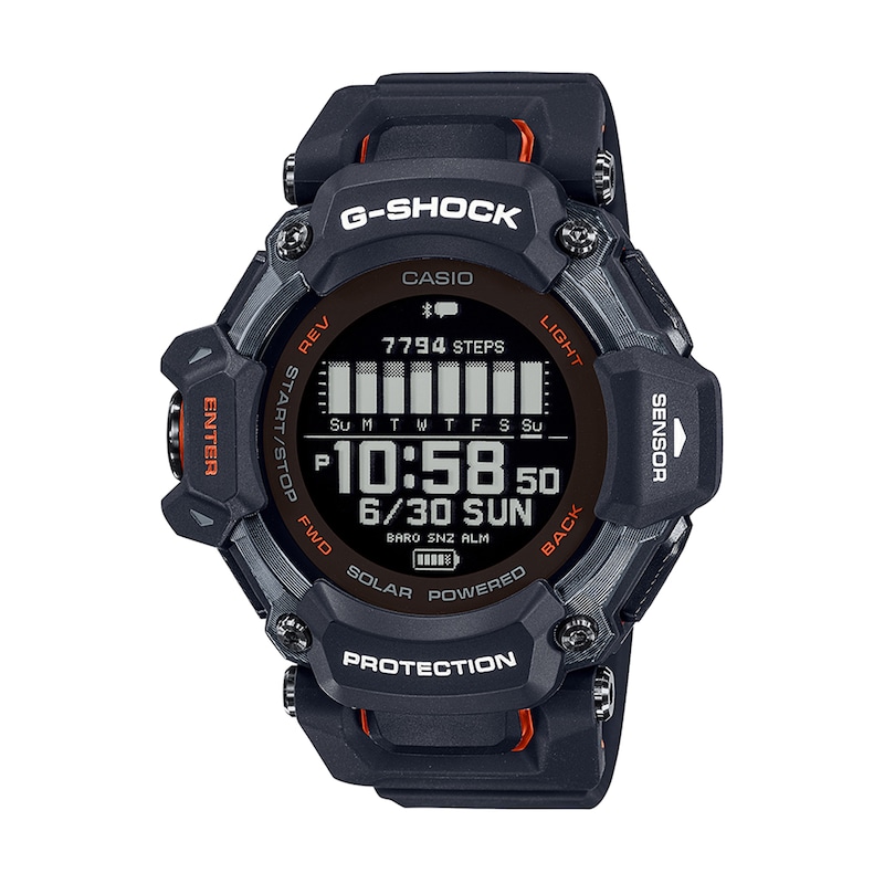Main Image 1 of Men's Casio G-Shock MOVE Solar Powered Digital Black Resin Strap Watch with Black Dial (Model: GBDH2000-1A)