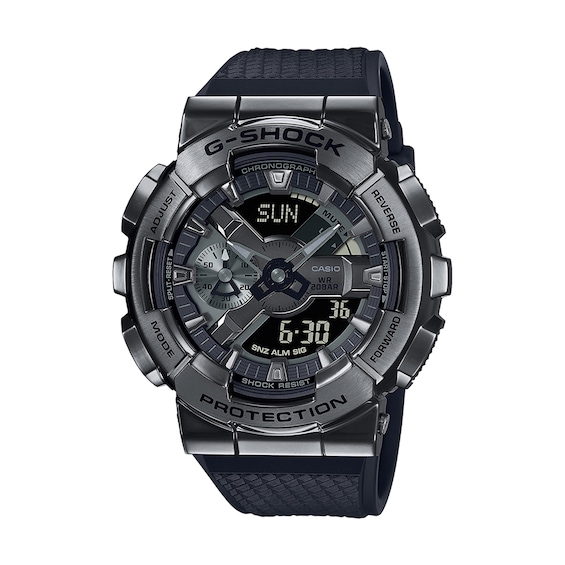 Men's Casio G-Shock Classic Black Resin Strap Watch with Black Dial (Model: Gm110Bb-1A)