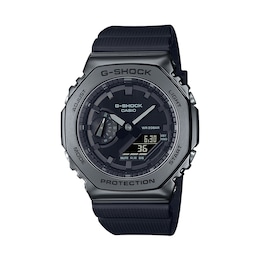 Men's Casio G-Shock Classic Black Resin Strap Watch with Black Dial (Model: GM2100BB-1A)