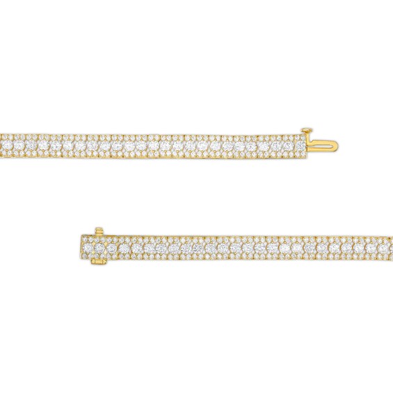 6 CT. T.w. Diamond Triple Row Line Bracelet in 10K Gold