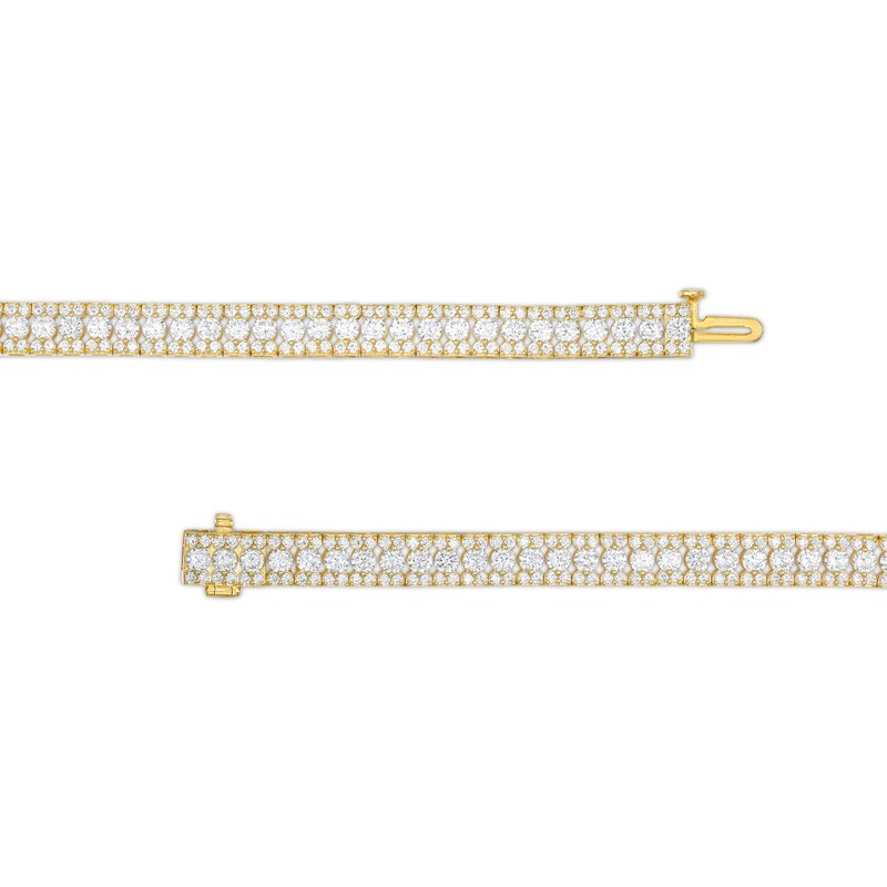 Main Image 3 of 6 CT. T.W. Diamond Triple Row Line Bracelet in 10K Gold