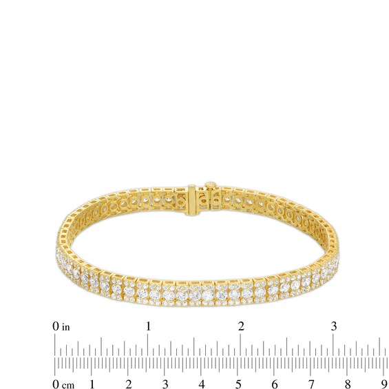6 CT. T.w. Diamond Triple Row Line Bracelet in 10K Gold