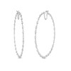Thumbnail Image 1 of 1-1/2 CT. T.W. Diamond Station Inside-Out Hoop Earrings in 10K White Gold