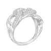 Thumbnail Image 3 of 1/2 CT. T.W. Diamond Oval Chain Link Ring in Sterling Silver
