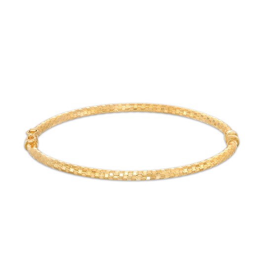 3.0mm Diamond-Cut Bangle in Hollow 10K Gold â 7.25"