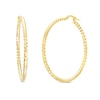 Thumbnail Image 1 of 45.0mm Diamond-Cut Tube Hoop Earrings in 10K Gold