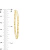 Thumbnail Image 3 of 45.0mm Diamond-Cut Tube Hoop Earrings in 10K Gold