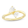 Thumbnail Image 1 of 1 CT. T.W. Pear-Shaped Diamond Sideways Toi et Moi Engagement Ring in 14K Gold