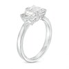 Thumbnail Image 3 of 1-1/2 CT. T.W. Emerald-Cut Diamond Toi et Moi Engagement Ring in 14K White Gold