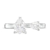 Thumbnail Image 4 of 1-1/2 CT. T.W. Pear-Shaped Diamond Toi et Moi Open Shank Engagement Ring in 14K White Gold