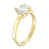 Thumbnail Image 3 of 1-1/2 CT. T.W. Pear-Shaped Diamond Toi et Moi Engagement Ring in 14K Gold
