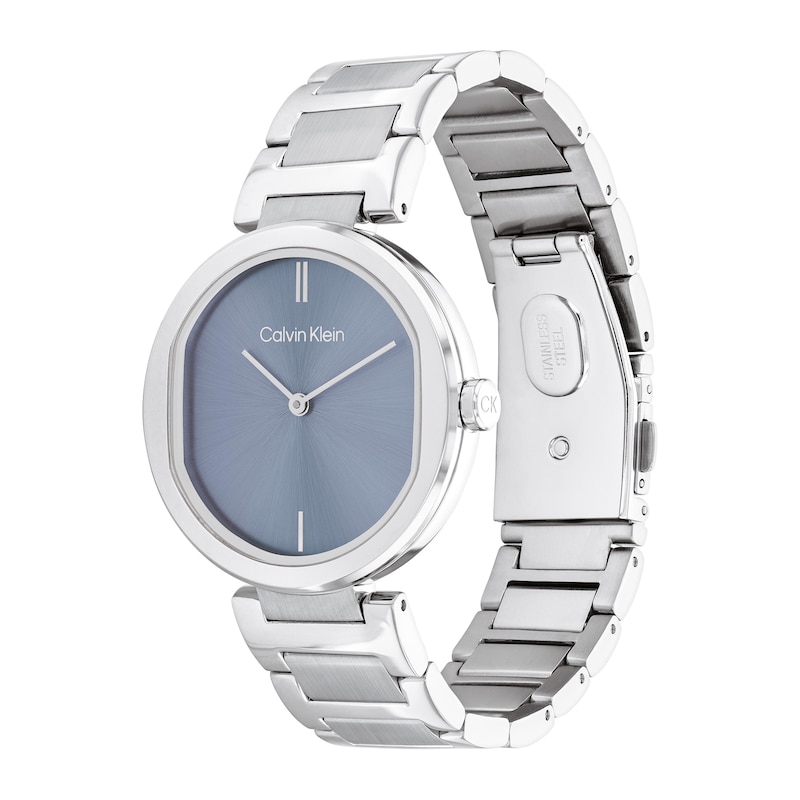 calvin klein silver ladies watch