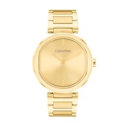Ladies' Calvin Klein Gold-Tone IP Watch with Champagne Dial (Model: 25200252)