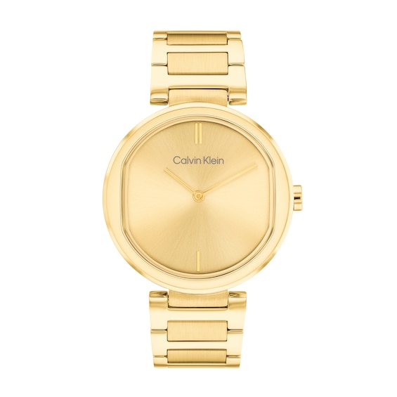 Ladies' Calvin Klein Gold-Tone IP Watch with Champagne Dial (Model: 25200252)