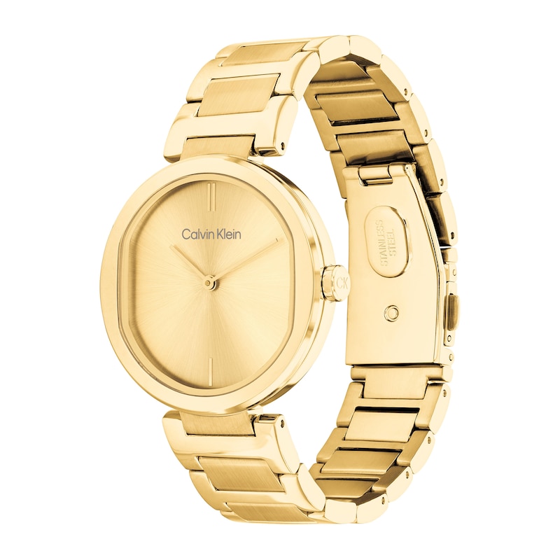 Main Image 2 of Ladies' Calvin Klein Gold-Tone IP Watch with Champagne Dial (Model: 25200252)