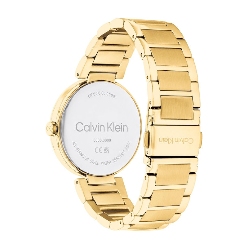 Main Image 3 of Ladies' Calvin Klein Gold-Tone IP Watch with Champagne Dial (Model: 25200252)