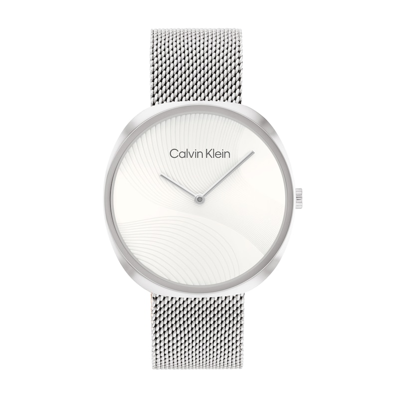 calvin klein silver ladies watch