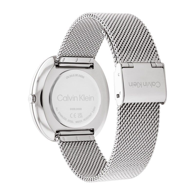 calvin klein silver ladies watch