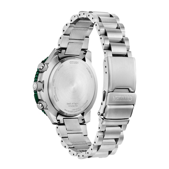 Men's Citizen Eco-DriveÂ® Promaster Air Chronograph Watch with Green IP Dial (Model: Cb5004-59W)