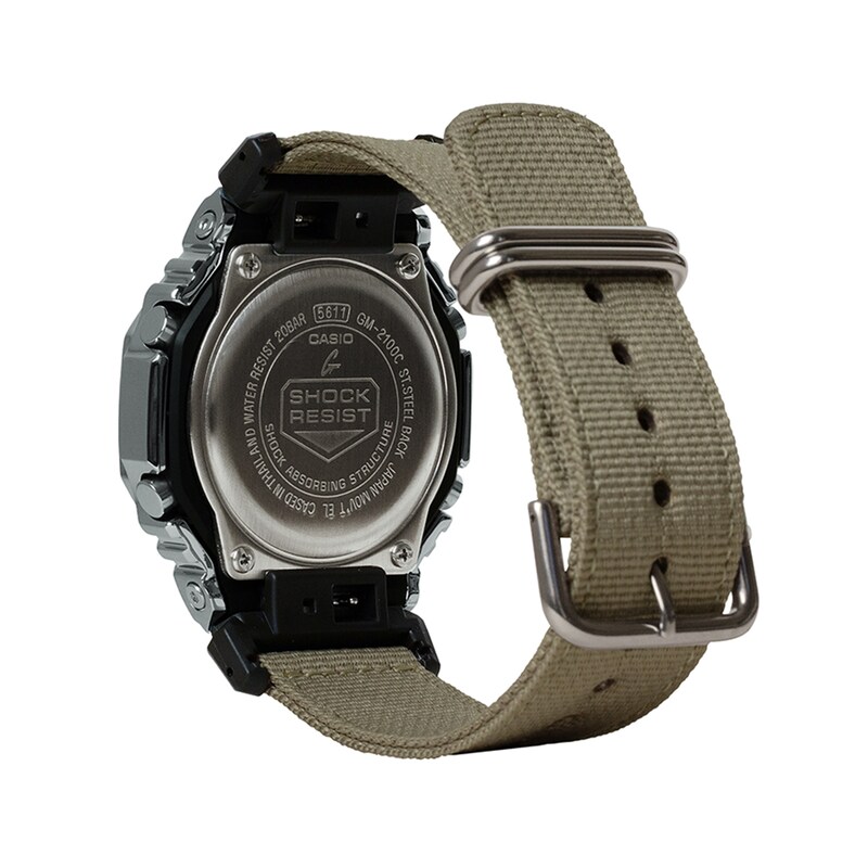 Main Image 2 of Men’s Casio G-Shock Classic Brown Fabric Strap Watch with Black Dial (Model: GM2100C-5A)