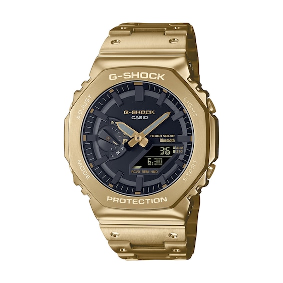Menâs Casio G-Shock Classic Gold-Tone IP Watch with Black Dial (Model: Gmb2100Gd-9A)