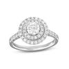 Thumbnail Image 1 of 1-1/4 CT. T.W. Diamond Double Frame Engagement Ring in 14K White Gold (I/I1)