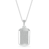 Thumbnail Image 1 of Men's 1/4 CT. T.W. Diamond Three-Dimensional Frame Dog Tag Pendant in Sterling Silver - 22"