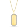Thumbnail Image 1 of Men's 1/2 CT. T.W. Diamond Octagon-Shaped Frame Dog Tag Pendant in 10K Gold - 22"