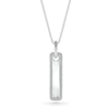 Thumbnail Image 1 of Men's 1/5 CT. T.W. Diamond Frame Rounded Vertical Bar Pendant in 10K White Gold - 22"