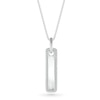 Thumbnail Image 0 of Men's 1/5 CT. T.W. Diamond Frame Rounded Vertical Bar Pendant in 10K White Gold - 22"