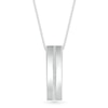 Thumbnail Image 0 of Men's 1/10 CT. T.W. Diamond Linear Ribbon Dog Tag Pendant in 10K White Gold - 22"