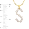 Thumbnail Image 4 of 3.5-4.0mm Button Freshwater Cultured Pearl "S" Initial Drop Pendant in Sterling Silver with Gold-Tone Flash Plate
