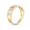 Thumbnail Image 3 of 1/4 CT. T.W. Diamond Trio Linear Row Band in 10K Gold