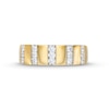 Thumbnail Image 4 of 1/4 CT. T.W. Diamond Trio Linear Row Band in 10K Gold