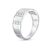 Thumbnail Image 3 of 1/2 CT. T.W. Diamond Trio Linear Row Band in 10K White Gold