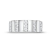 Thumbnail Image 4 of 1/2 CT. T.W. Diamond Trio Linear Row Band in 10K White Gold