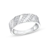 Thumbnail Image 1 of 1/3 CT. T.W. Diamond Slant Row Band in 10K White Gold
