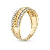 Thumbnail Image 3 of 1/3 CT. T.W. Diamond Edge Herringbone Band in 10K Gold
