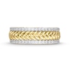 Thumbnail Image 4 of 1/3 CT. T.W. Diamond Edge Herringbone Band in 10K Gold