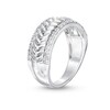 Thumbnail Image 3 of 1/2 CT. T.W. Diamond Edge Herringbone Band in 10K White Gold