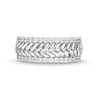 Thumbnail Image 4 of 1/2 CT. T.W. Diamond Edge Herringbone Band in 10K White Gold