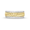 Thumbnail Image 4 of 1/2 CT. T.W. Diamond Edge Herringbone Band in 10K Gold