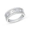 Thumbnail Image 1 of 3/4 CT. T.W. Diamond Edge Center Station Band in 10K White Gold
