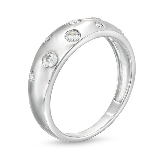 1/ CT. T.w. Diamond Bubbles Band in 10K White Gold